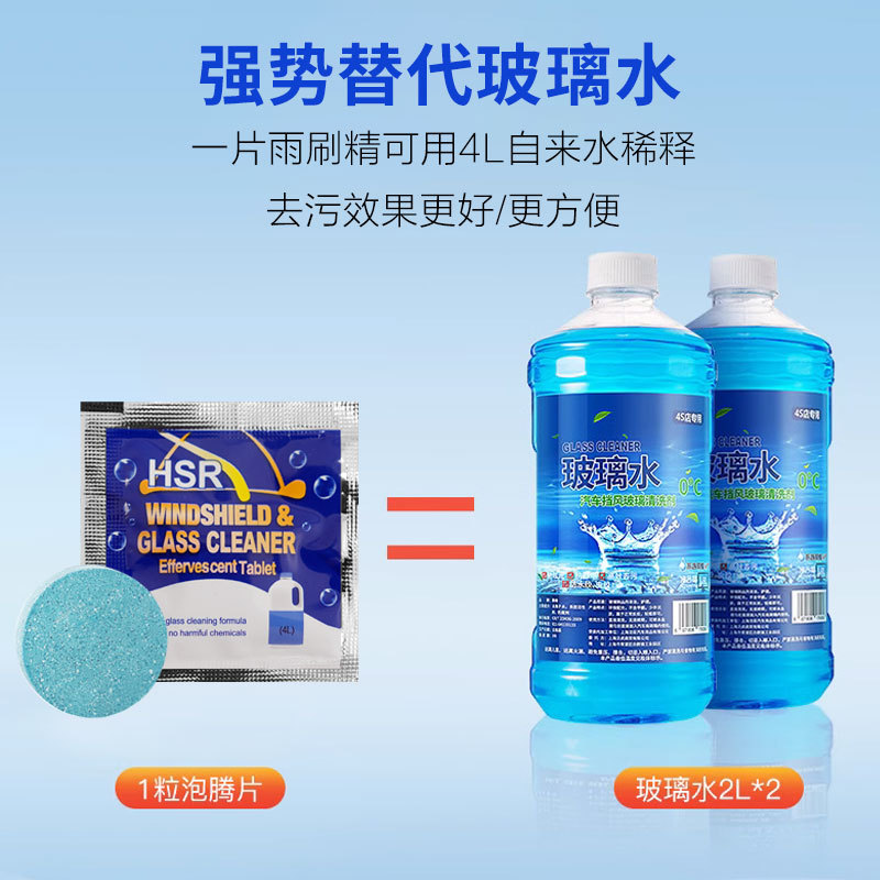 Manufacturer Direct Sales Glass Water for Car Windshield Wipers Concentrated Blue Glass Cleaner Effervescent Tablet Solid