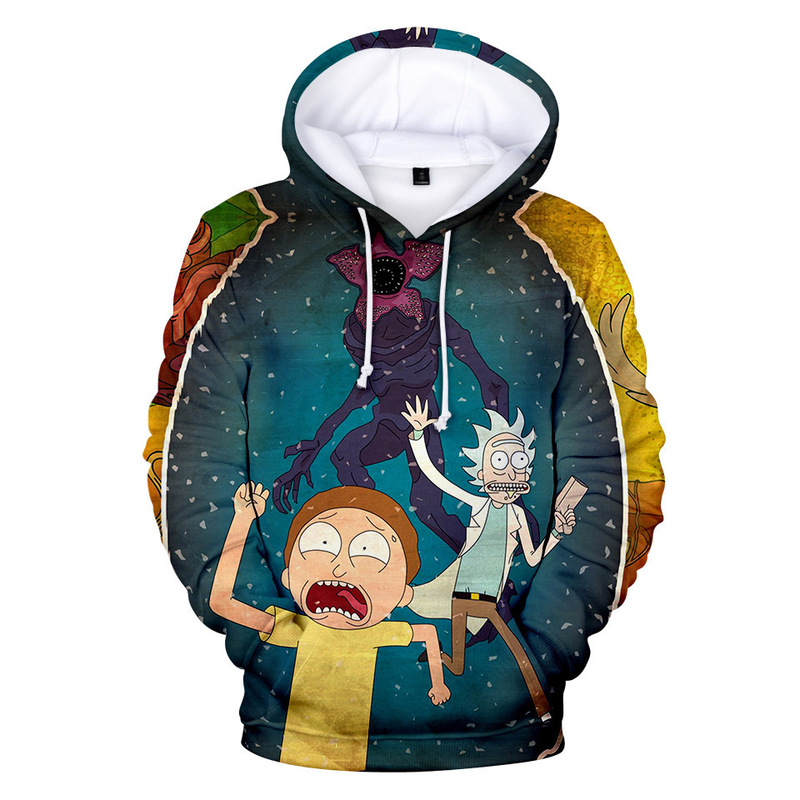 Amazon's Best-Selling New Cos Animation Movie Rick and Morty Character Clothing 3D Printed Sports Casual Sweatshirt