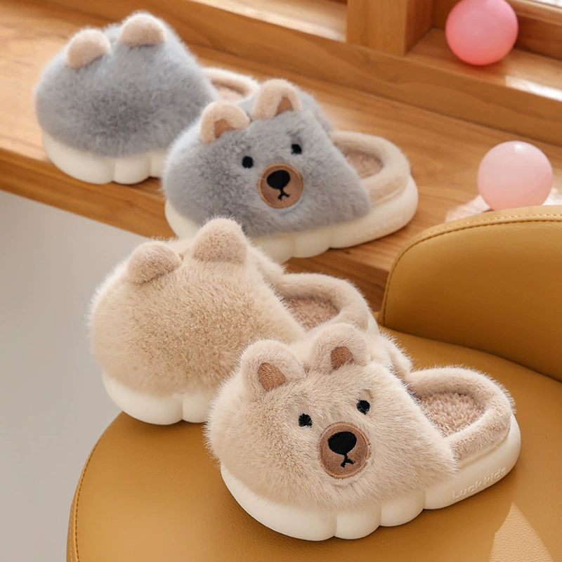 Children's demi-season cartoon non-slip cute keep warm slippers for boys indoor, for teenagers