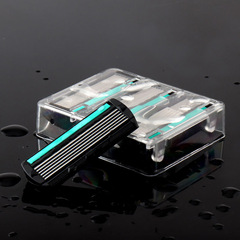 Manual Razor Old Style Shaving Knife Men's Beard Knife 6-Layer Razor Blade Beard Knife 3 Heads No Stand