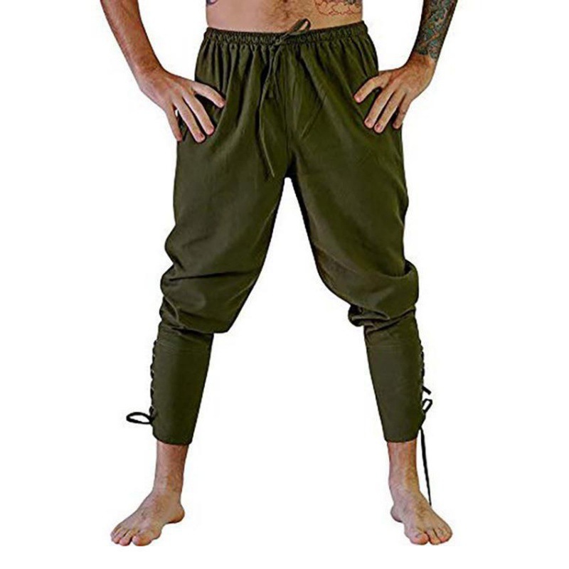 Men's Casual Pants New Amazon Casual Pants Summer Long Pants Ankle Strap Pants Medieval Pirate Ship Pants