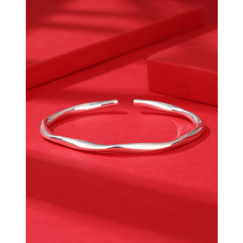 999 plata esterlina Mobius anillo pulsera femenina luz lujo nicho diseño exquisito sólido plata pura pulsera de plata joven