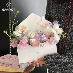 港与 ins风春日来信花盒创意鲜花束插花盒花艺包装盒手工diy资材
