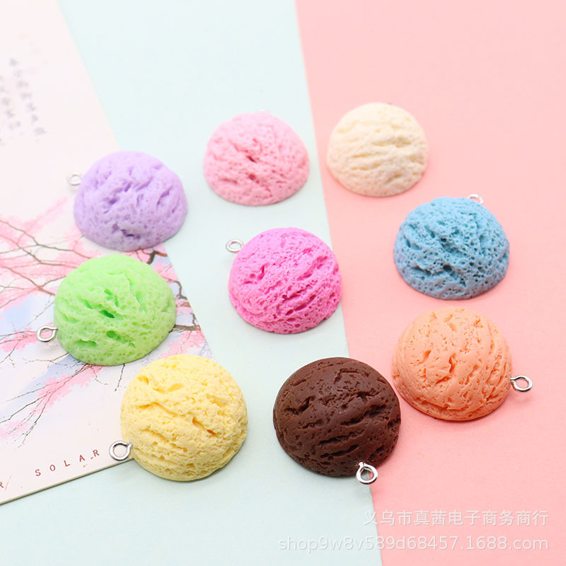 New Hemisphere Macaron Ice Candy Color Ice Cream Ball DIY Keychain Bag Earrings Mobile Phone Case Accessories Pendant New Hemisphere Macaron Ice Candy Color Ice Cream Ball DIY Keychain Bag Earrings Mobile Phone Case Accessories Pendant