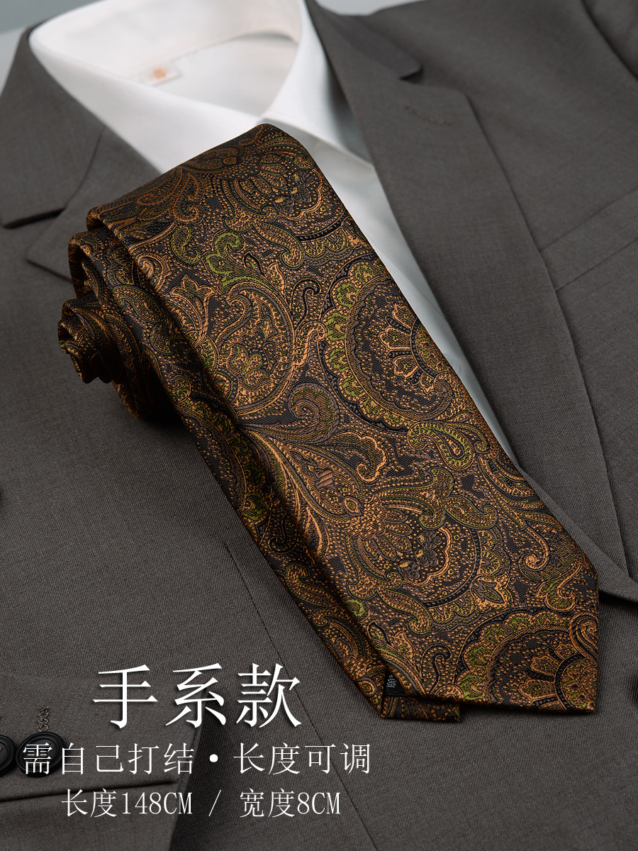 メーカーの国境を越えたメンズフォーマルウェアハイエンドレトロブラックとグレーのネクタイビジネスカジュアルジッパープロの仕事用手作り