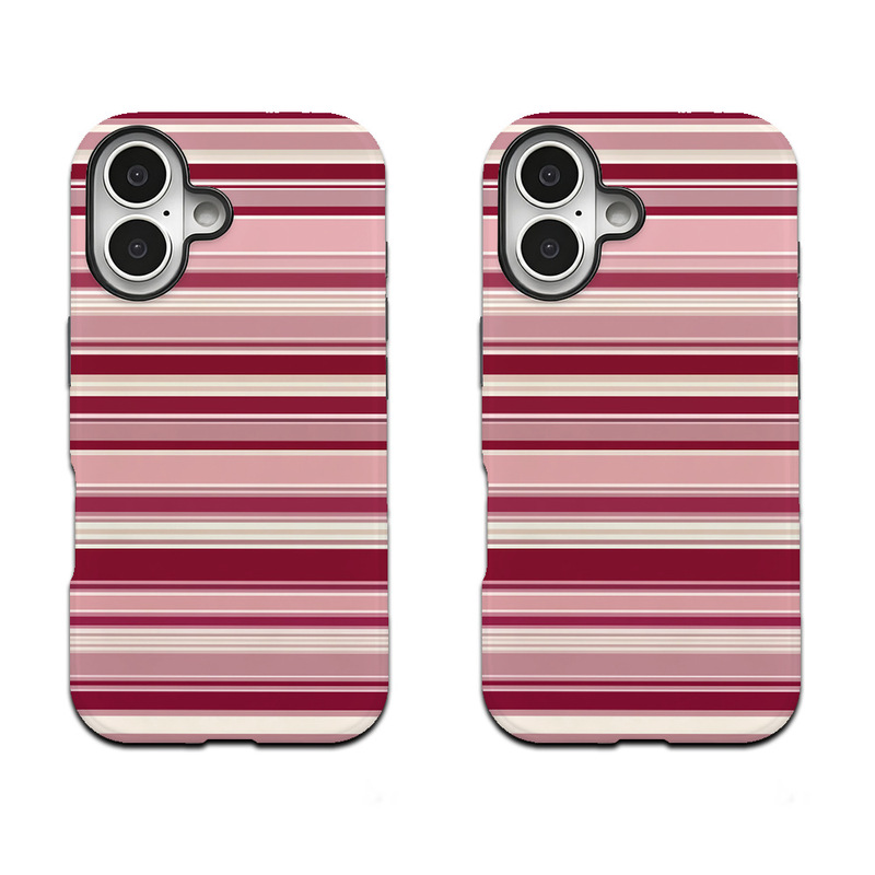 Retro raspberry red striped film 2-in-1 case suitable for Apple 17 Pro Max/Samsung S25 magnetic custom case Retro raspberry red striped film 2-in-1 case suitable for Apple 17 Pro Max/Samsung S25 magnetic custom case