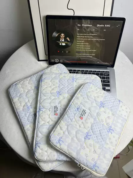 Cute Contrasting Color Heart-Shaped 11inch iPad Pro Tablet Sleeve 14inch Laptop Protective Case Storage Bag