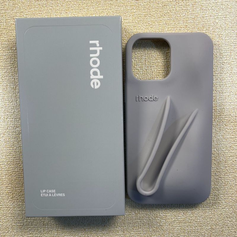 高版本海莉rhode同款唇彩硅胶适用苹果15pro硅胶手机壳iPhone16套|undefined