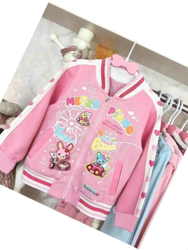 日系甜美可爱童趣游乐园棒球服软萌少女儿服mezzopiano开衫外套秋|undefined