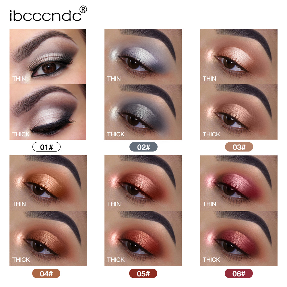 ibcccndc pearlescent eyeshadow stick with brush head, high-gloss earth Eyeshadow pen, double-headed eyeshadow stick undefined