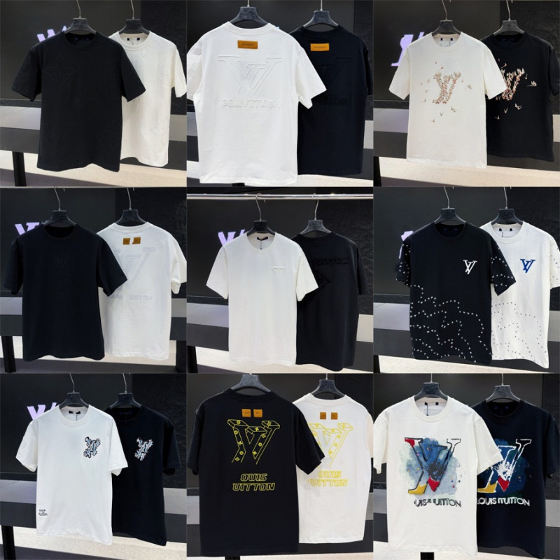 Cross-Border·Authentic Version·High Quality·Luxury Trend·Luxe Embroidery and Rhinestone High-Weight Short-Sleeve T-Shirt Top Cross-Border·Authentic Version·High Quality·Luxury Trend·Luxe Embroidery and Rhinestone High-Weight Short-Sleeve T-Shirt Top