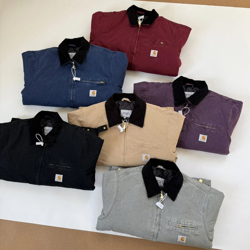 The Most Popular Version of Car Classic Og Detroit Corduroy Lapel Washed Vintage Workwear Cotton Padded Jacket