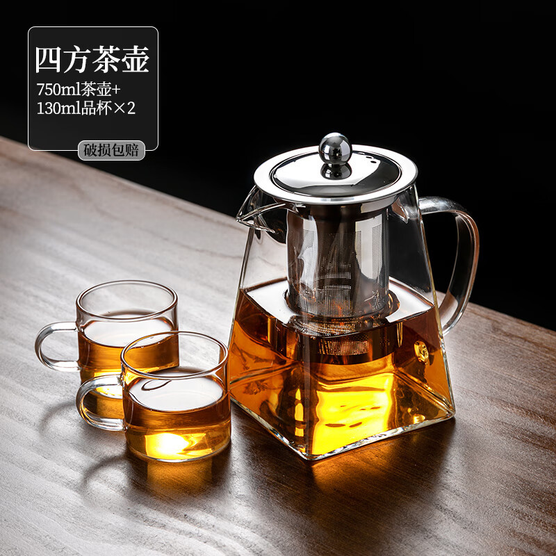 Vidrio de borosilicato alto resistente a altas temperaturas y al calor, estufa de cerámica eléctrica, tetera de espuma de calentamiento, tetera de cocción transparente simple engrosada para el hogar