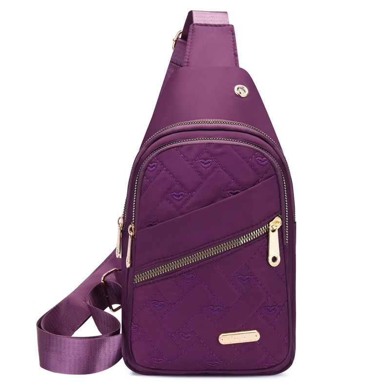 Nueva moda casual bolso de mujer multi-capa bordado hilo estilo coreano bolso de hombro simple mujer de mediana edad bolso de pecho de la madre