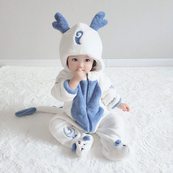 Children's autumn flannel keep warm cute pijama for men and women…