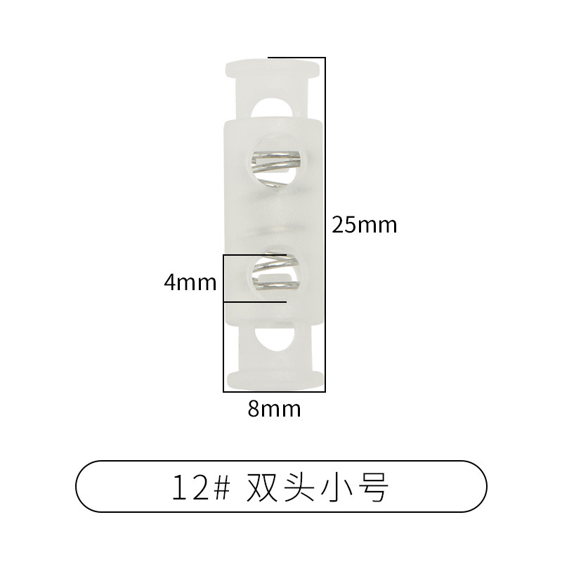Rebecca primavera hebilla de plástico solo agujero ajuste botón campana tapa doble agujero hebilla de cuerda redonda negro cerdo hebilla de la nariz