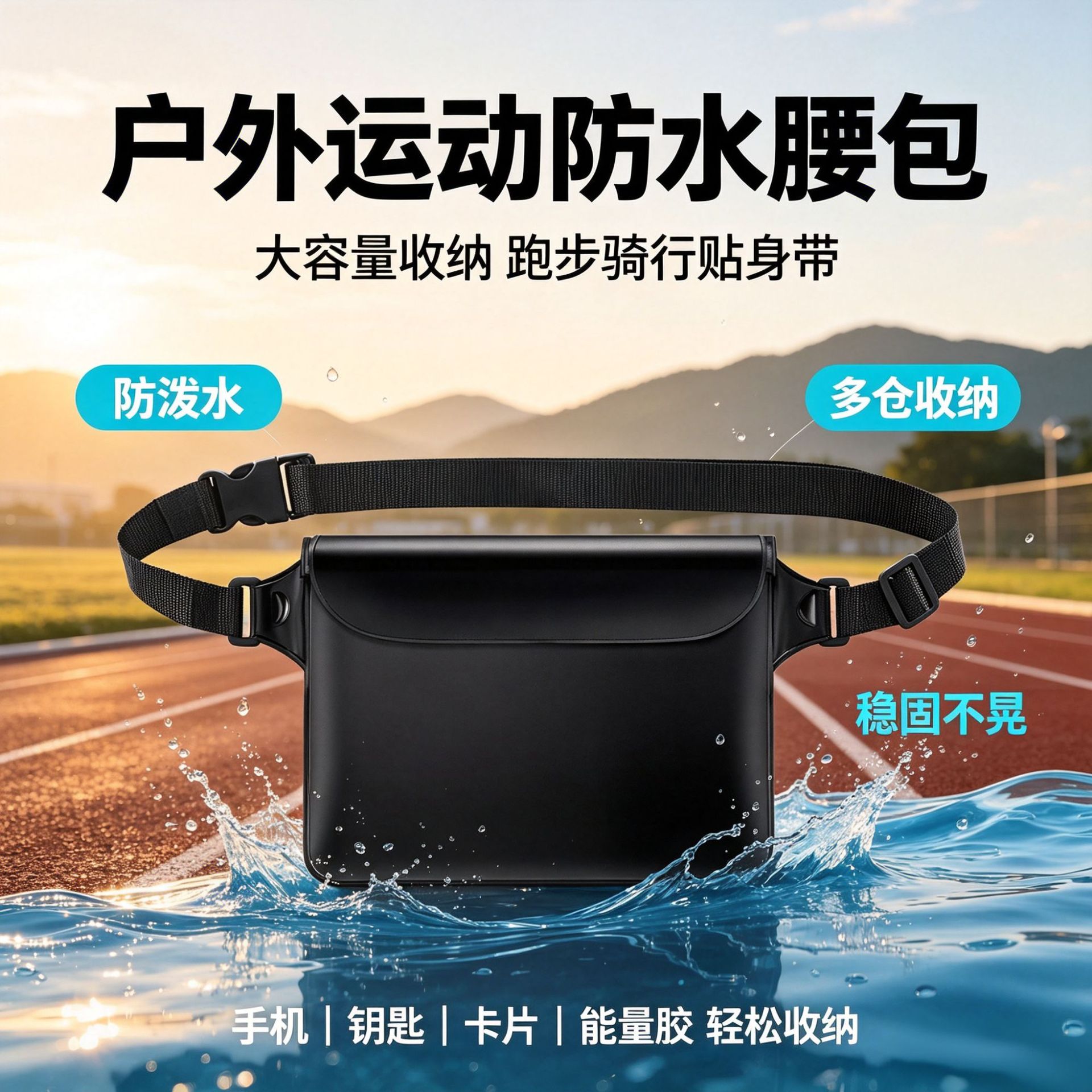 Cross-border large waterproof waist bag PVC crossbody waterproof bag 70% off sealed outdoor drifting bag semi-transparent miscellaneous bag