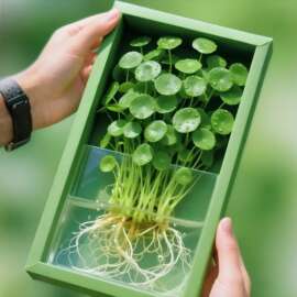 精大叶铜钱草水培植物金钱草水养盆栽办公室内养桌面绿植养