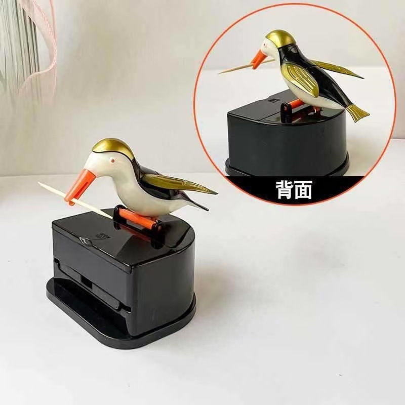 スマートな小鳥のつまようじの箱のつまようじの収納筒の家庭用つまようじの缶が自動的に飛び出します。|undefined