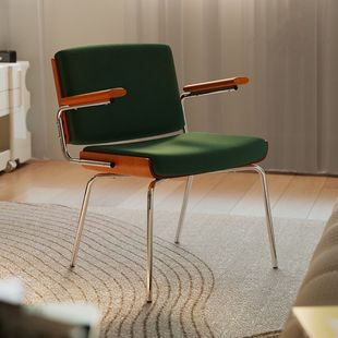 Nordic Single Chair, Second-Hand Dining Chair, Home Small Apartment Backrest Chair, Balcony Wood Chair, Berlin Retro Sofa Chair