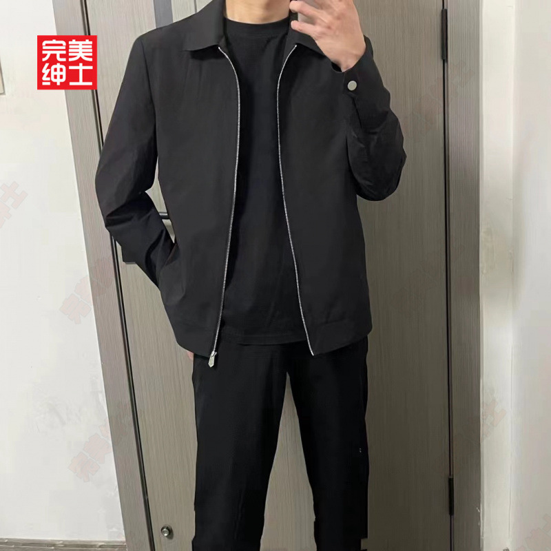 Black Executive Jacket with a High-End Feel, Spring and Autumn Style, Business Casual Outerwear, Structured and Stylish, Suitable for Civil Servants and Officials