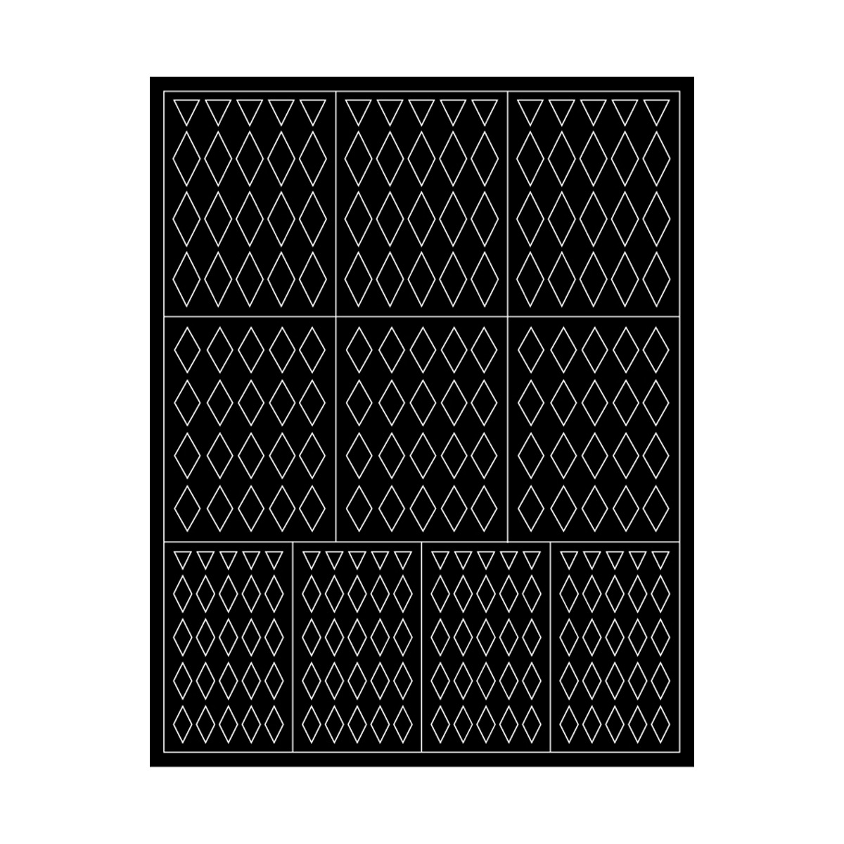 Internet celebridad nuevo clavo hueco tinta pegatinas Plaid leopardo impresión pescado escala uñas plantilla pegatinas DIY uñas calcomanías de uñas