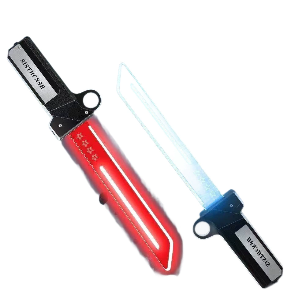 Lightsaber, telescopic rotating neon toy with laser for boys, internet celebrity, Birthday gift