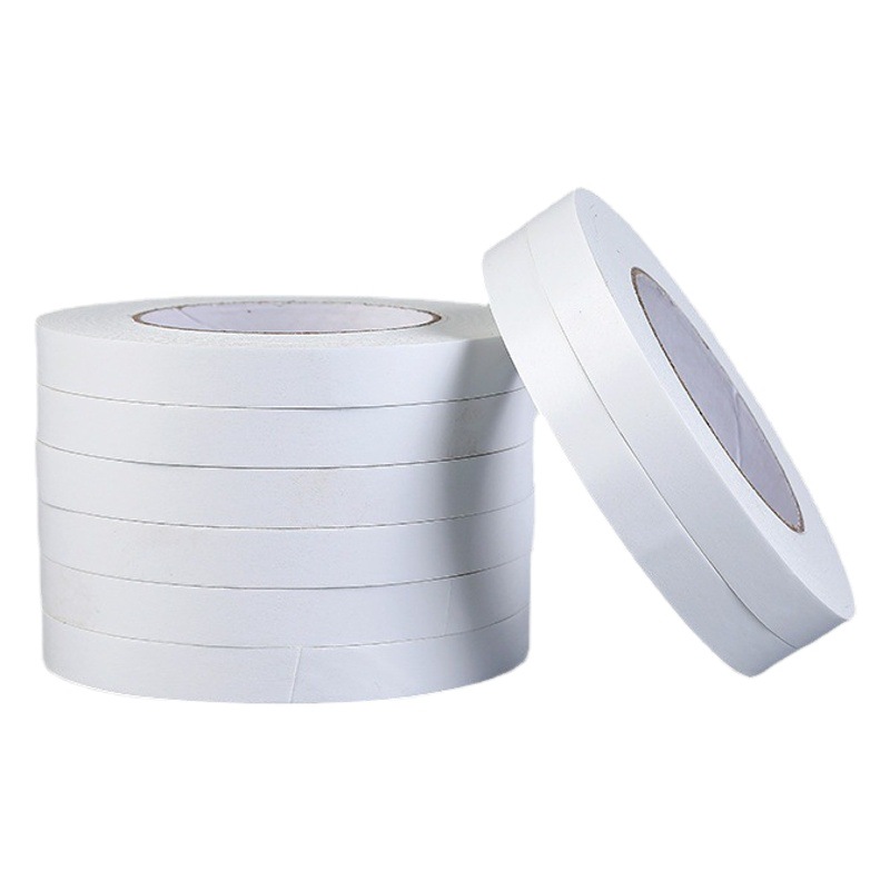 Hengying wholesale white thin double-sided tape high viscosity student handmade accessories office stationery double-sided tape