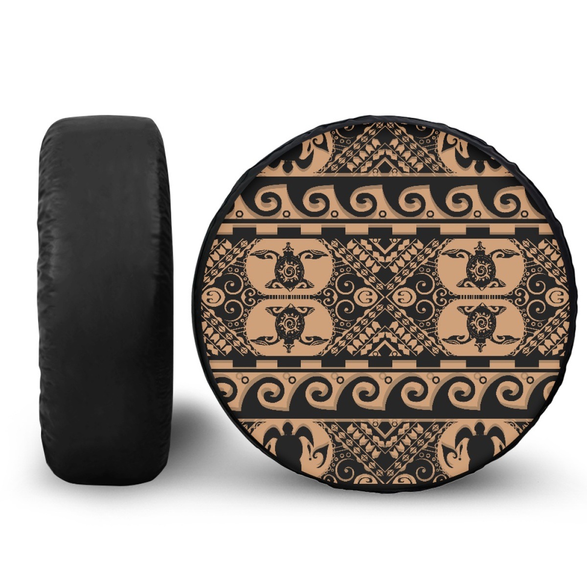 Laitu Keding Polynesian printed pattern car universal dustproof spare tire cover car decoration auto parts