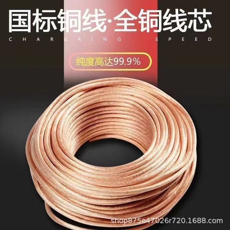 Multi-strand soft copper wire, national standard grounding wire, sheathed wire 6 10 16 25 35 square mm, high-voltage grounding wire, grounding pin