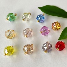 1cm彩色透明水晶衬衫扣子复古汉服圆形纽扣DIY装饰配饰高级感辅料