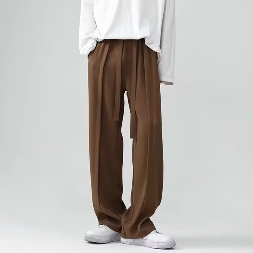 Men's Summer Casual Long Pants Thin Version Versatile Straight West Pants Men's Summer Sports Pants Trendy Sheer Sensation
