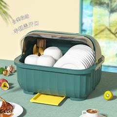Kitchen drain cupboard with lid for bowls, dishes, dishes, tableware, household small storage rack, bowl and chopsticks storage box