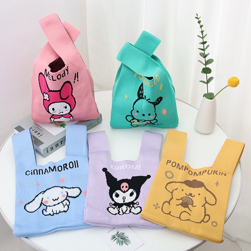 2024 New Handbag Internet Celebrity Woven Handbag Japanese and Korean Easiest for Match Tote Bag Casual Women's Bag Women's Knitted Bag