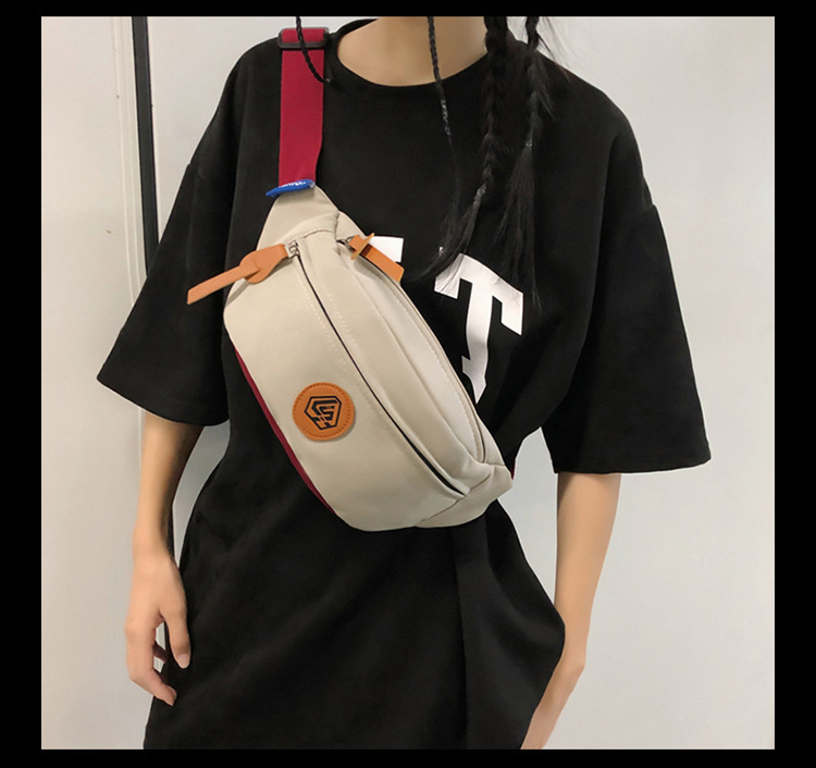 Simple and sporty trendy brand chest bags for both men and women, student waist bags, large-capacity niche single-shoulder bags, crossbody bags for women undefined