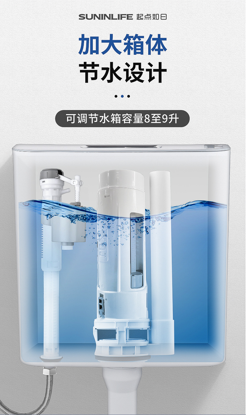 Bathroom flushing tank, household bathroom toilet, large flushing force water tank, squat toilet, squat pit, toilet bowl, energy-saving water tank undefined