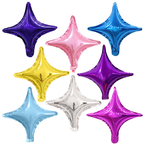 26-inch large four-pointed star aluminum film balloon birthday party supplies wedding room decoration 10-inch small star balloon