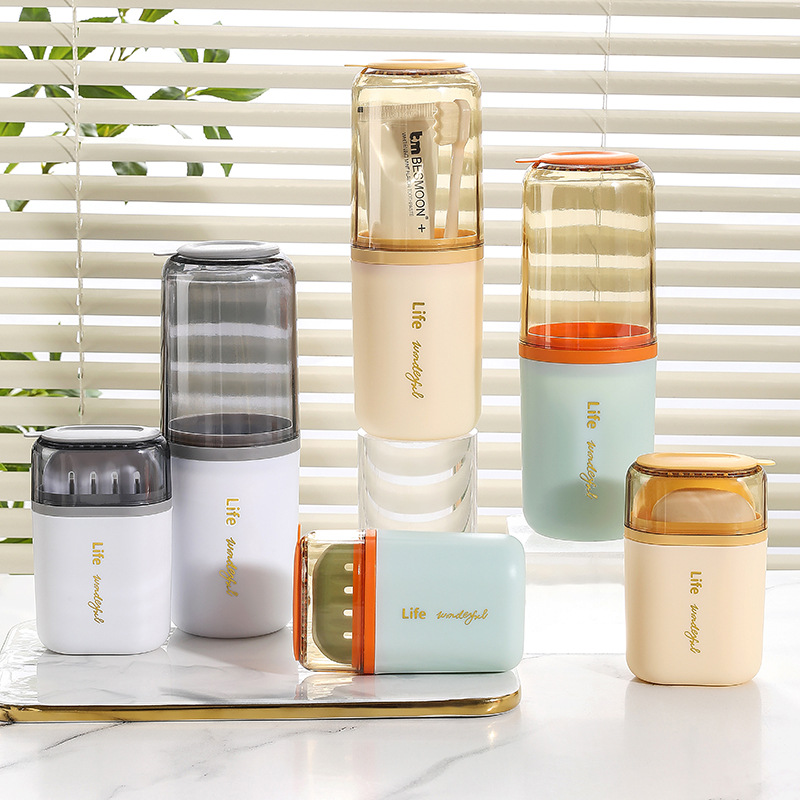 Nuevo viaje enjuague bucal taza cepillo de dientes taza conveniente viaje taza de lavado traje simple cepillo de dientes taza de almacenamiento traje de viaje de negocios