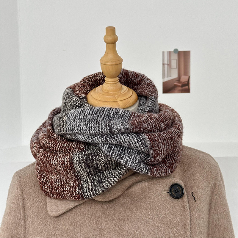 Bufandas de invierno de alta calidad de lana de punto bufandas coreanas super largas y gruesas calentamiento de cuello de mujer cuello