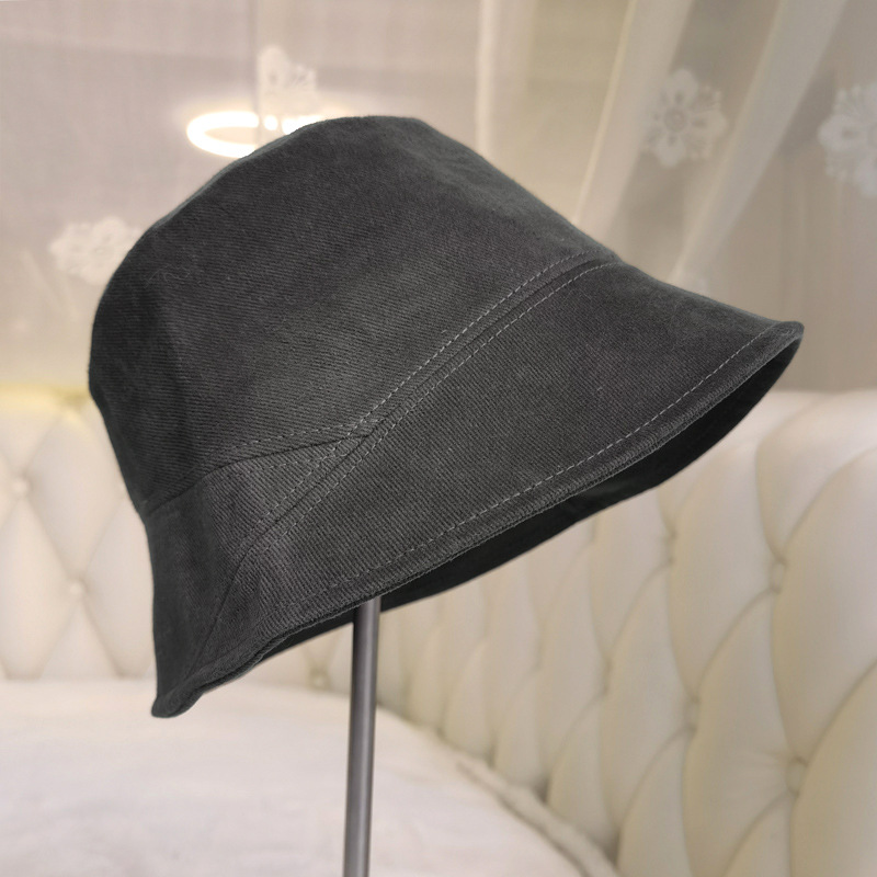 Instagram Wind~Bucket Covering Fisherman Women's Korean Edition Showing Face Small Net Red Bucket Self closing Hat_voghion.com