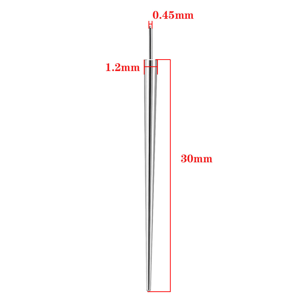 Einweg-Führungsstab aus Edelstahl mit Nadelgewinde für Lippen- und Bauchnabelpiercings_voghion.com