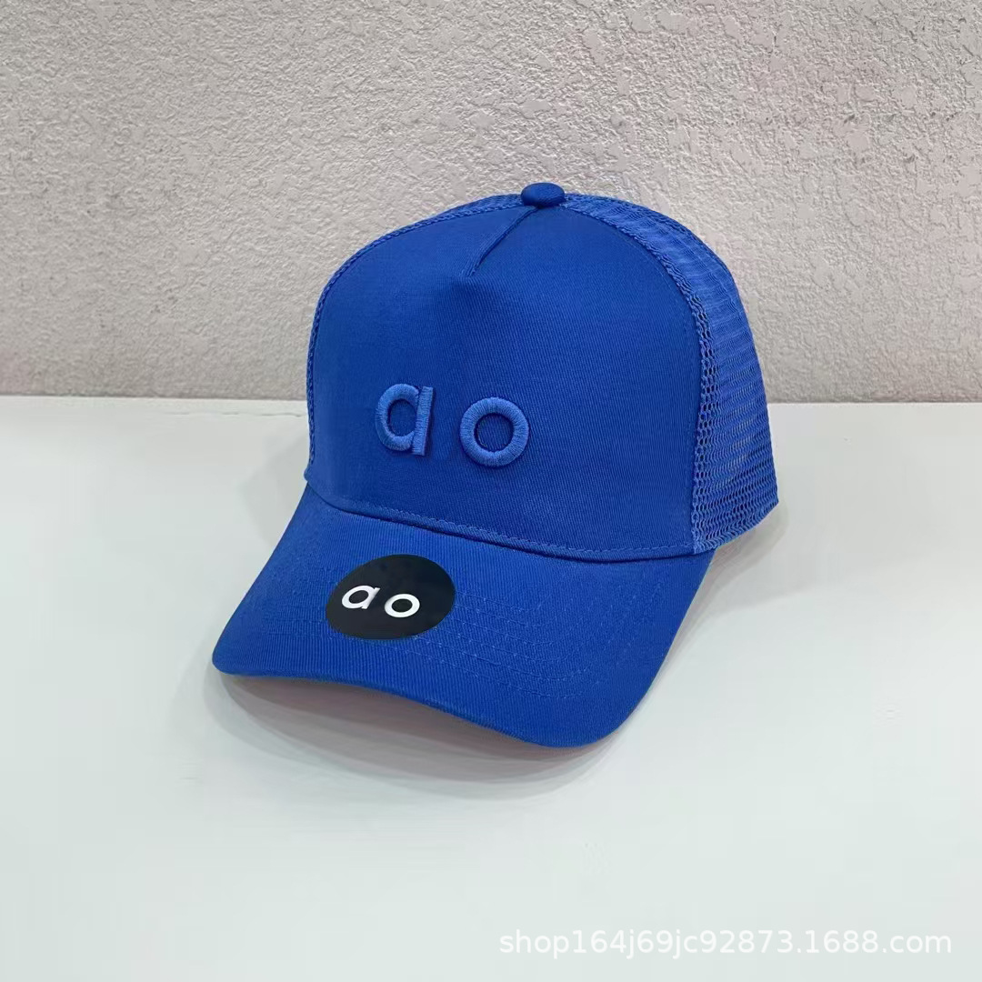 La nueva gorra de béisbol de malla alo bordado sombrero de techo rígido gorra de visera marca de moda sombrero de protección solar casual transpirable