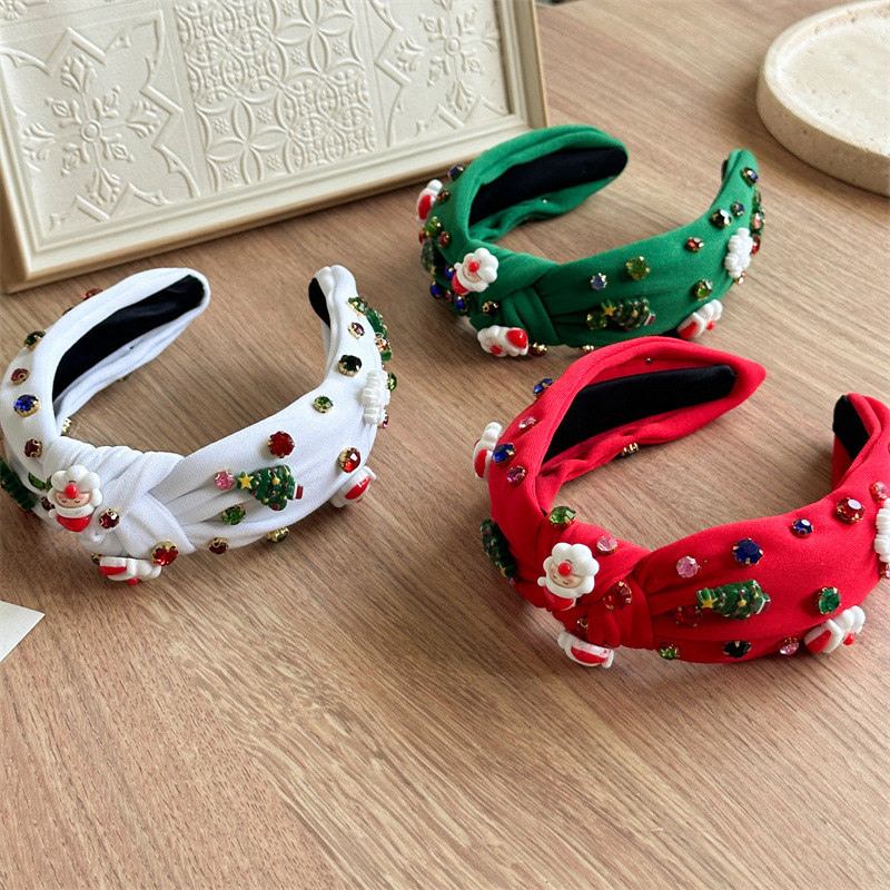 170g Weight Hair Band Hair Accessories Type 1 Piece Quantity Holiday, Festival Occasion Christmas Festival Christmas Tree, Santa Claus Pattern Women's Gender Cute Style Christmas Cute Women's Christmas Tree Santa Claus Hair Band 1