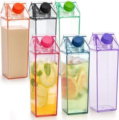 国境を越えて人気のある角型牛乳カップネット赤アイデア500ml 1000mlプラスチック牛乳カップスポット印刷ロゴ