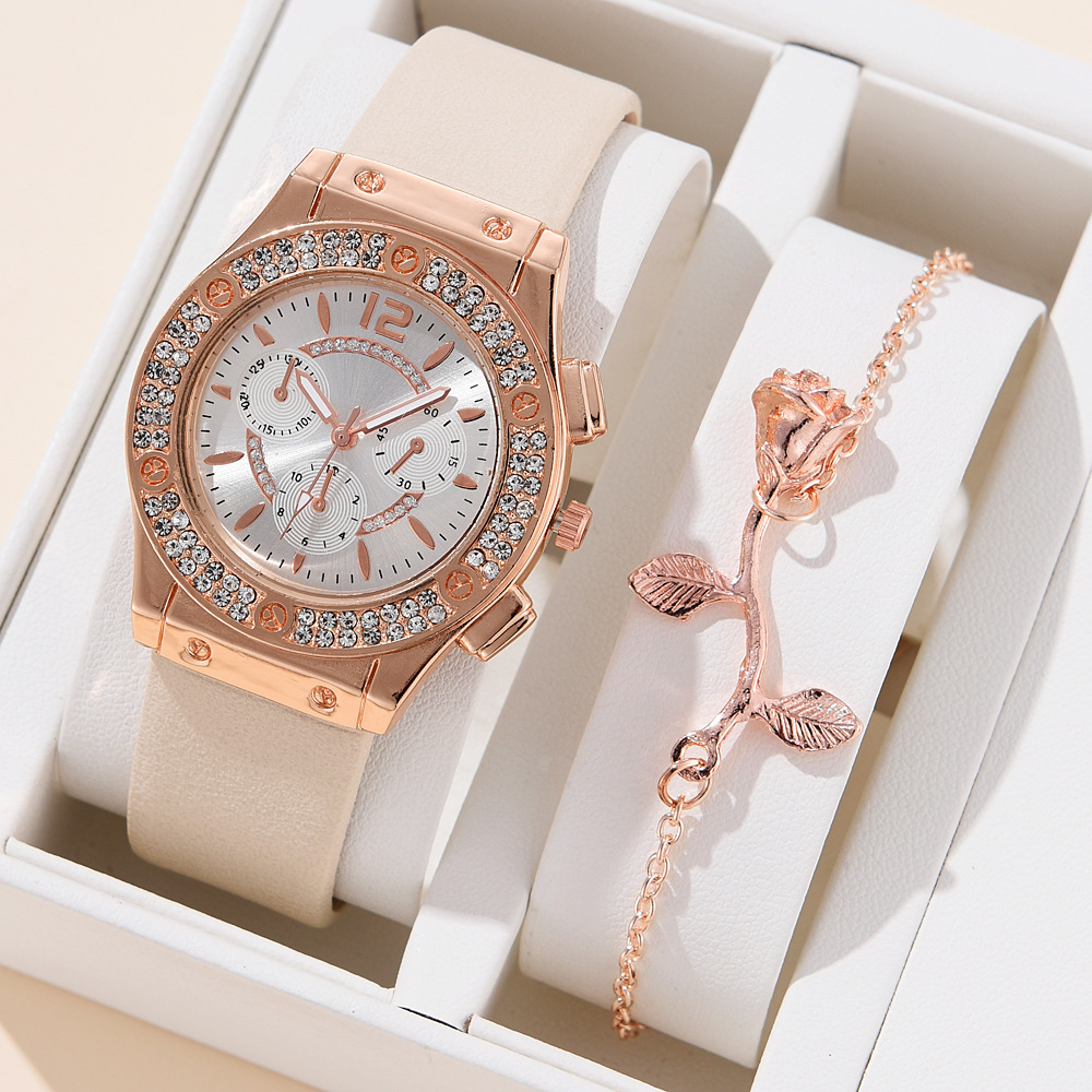 Modern Style Solid Color Needle Quartz Women's Watches display picture 3