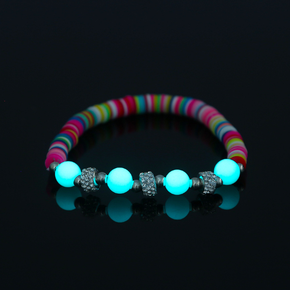 Bracelet de perles lotus phosphorescent brillant dans le noir_voghion.com