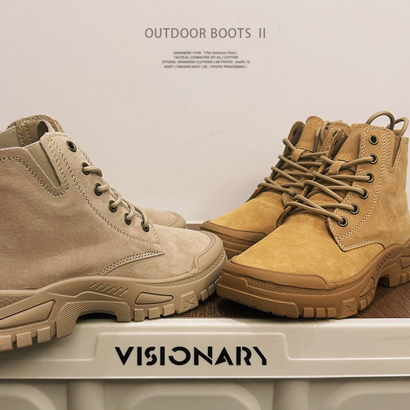 Ботинки martin на мягкой подошве в кемпинге для мужчин и женщин, походная обувь с высоким берцем, уличные дышащие рабочие ботинки, осенняя походная обувь для пустыни