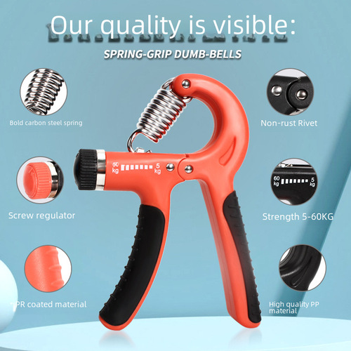 Hand Grip Trainer R Type Adjustable Counting Grip Trainer Fitness Rehabilitation Exercise Muscle Finger Arm Strengthener