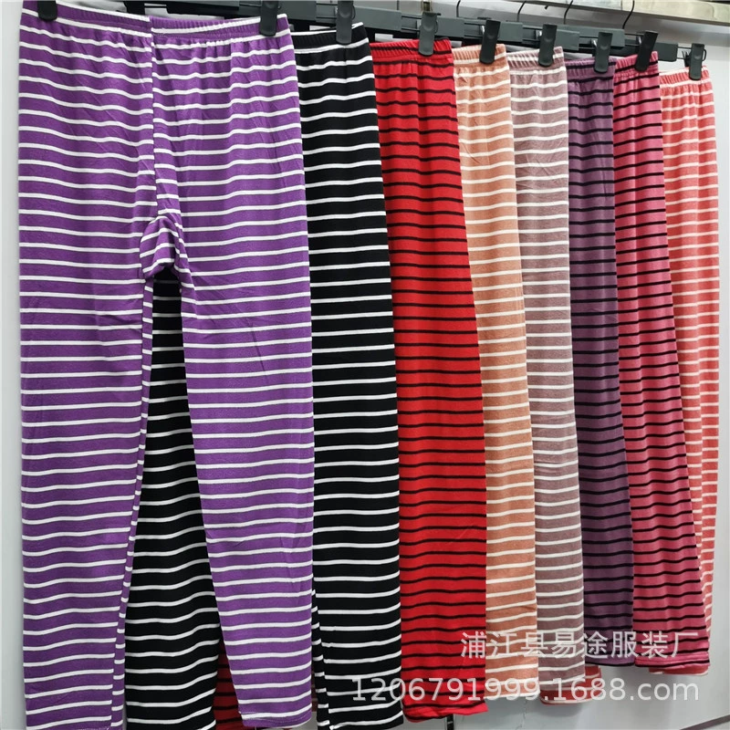 Новинка 2025 года, осенне-зимние немецкие бархатные леггинсы с начесом, женские полосатые термобелье, теплые ветрозащитные брюки для мам.