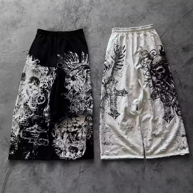 Cross-Border American Street Style Retro Snake Print Digital Print Straight-Leg Pants for Men and Women, Spring and Autumn Trendy Brand, Personalized Loose Fit